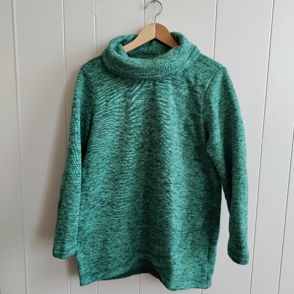 Lands' End Women's Cowl Neck Pullover Sweatshirt Size L